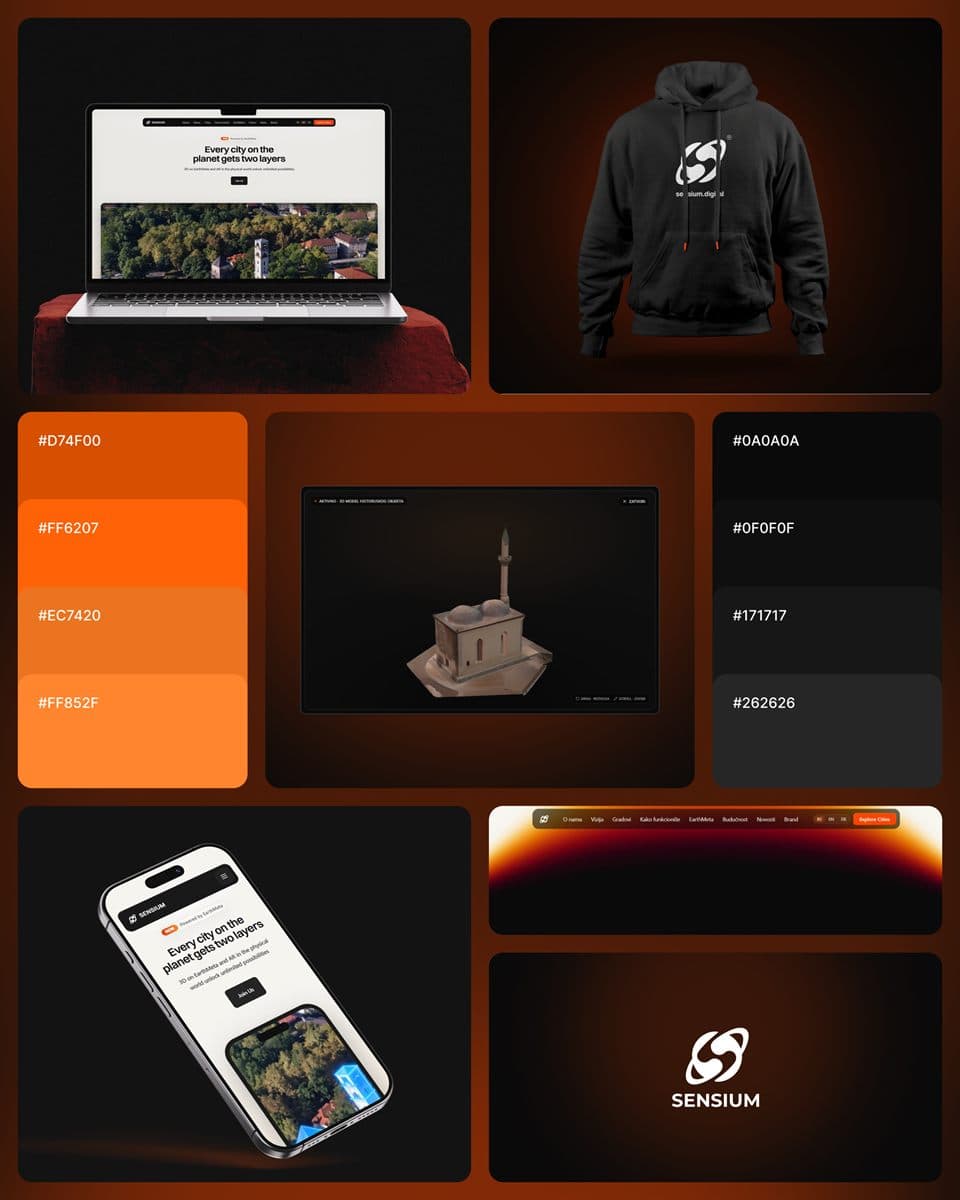 SENSIUM: brend, web platforma i interaktivni 3D modeli gradova